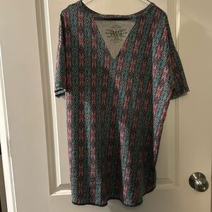 Aztec Keyhole Tee - Crazy Train M